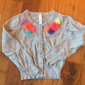 Girls flower accent cardigan